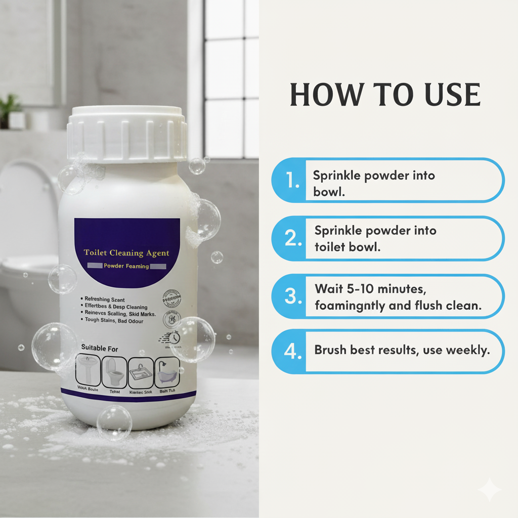 Toilet Cleaning Powder | Super Active Cleaning Agent | Buy 1 get 2